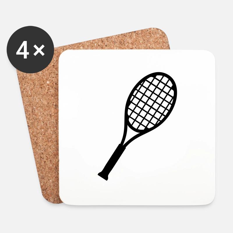 Tennis - Untersetzer (4er-Set) - Weiß