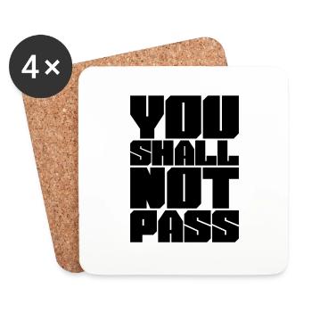 You Shall Not Pass - Dessous de verre (lot de 4) - blanc - Devant