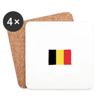 Et le 8ème jour Belgique - Dessous de verre (lot de 4) - blanc - Devant
