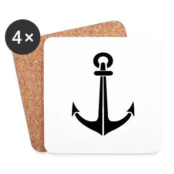 Anchor 1 - Dessous de verre (lot de 4) - blanc - Devant