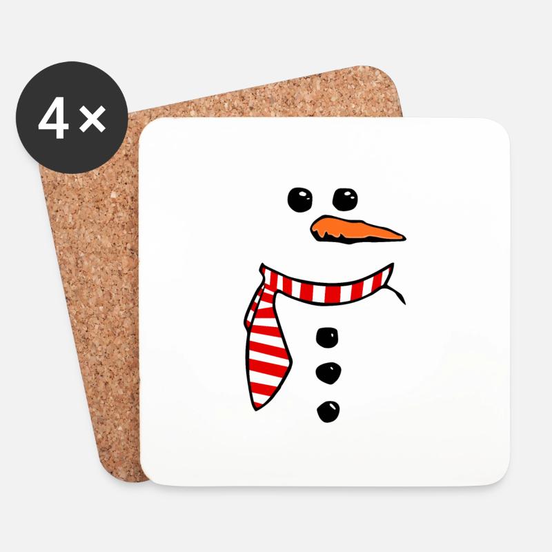 Owl Snowman 1 - Untersetzer (4er-Set) - Weiß