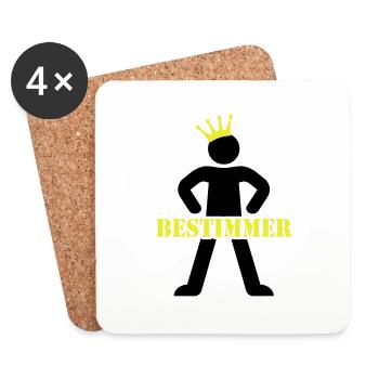 Bestimmer_2C - Dessous de verre (lot de 4) - blanc - Devant