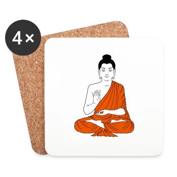 buddha - Untersetzer (4er-Set) - Weiß - Vorne
