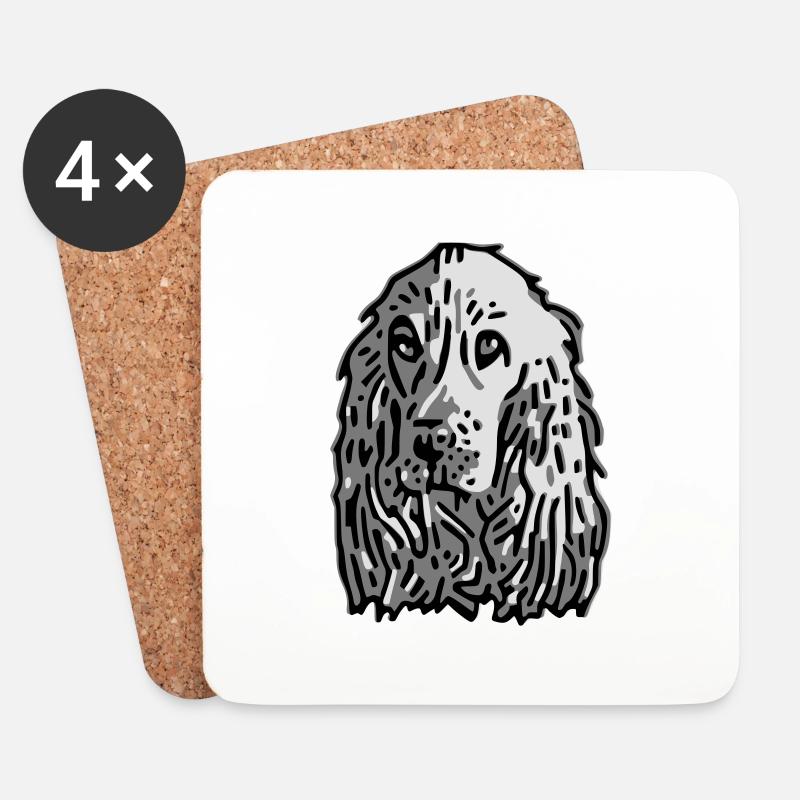 cocker - Untersetzer (4er-Set) - Weiß