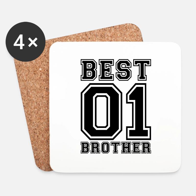 Best Brother - Untersetzer (4er-Set) - Weiß