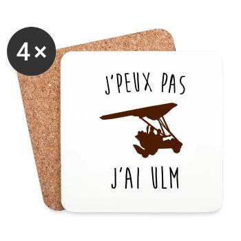 j'peux pas j'ai ulm - Dessous de verre (lot de 4) - blanc - Devant