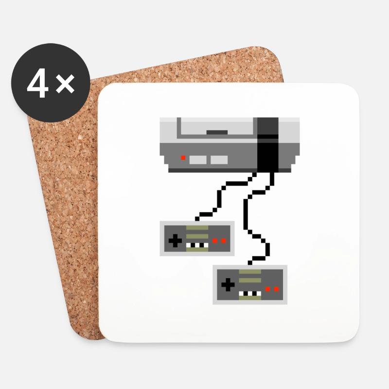 NES Retro Console - Untersetzer (4er-Set) - Weiß