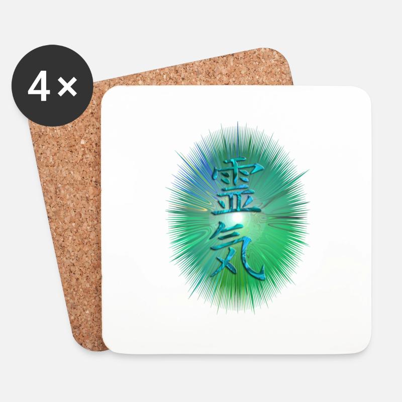 REIKI energy - Untersetzer (4er-Set) - Weiß