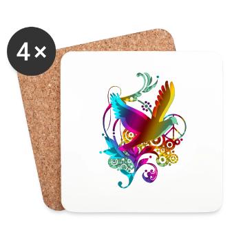 DOVE OF PEACE - Untersetzer (4er-Set) - Weiß - Vorne