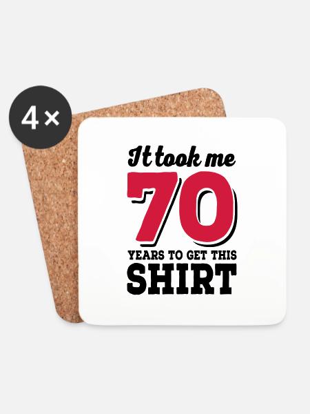 70th birthday - Coasters (set of 4) - white