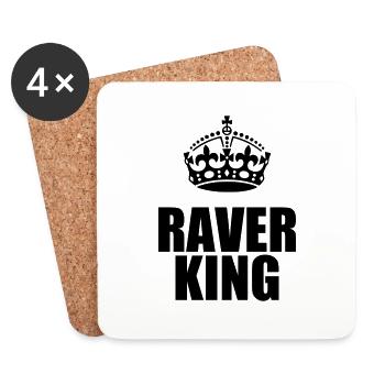 Raver King - Untersetzer (4er-Set) - Weiß - Vorne