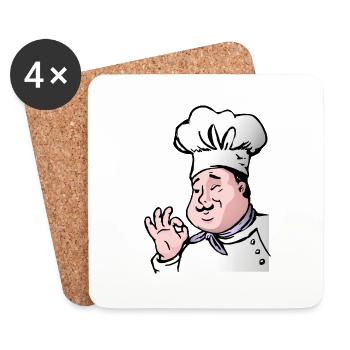 Chefkoch - Untersetzer (4er-Set) - Weiß - Vorne