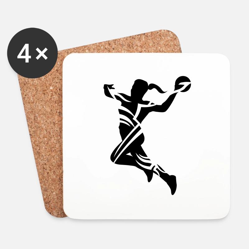 Handball female de - Untersetzer (4er-Set) - Weiß