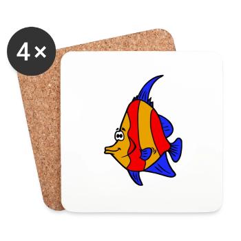 poisson - Coasters (set of 4) - white - Front
