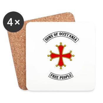 occitania cross biker design - Dessous de verre (lot de 4) - blanc - Devant
