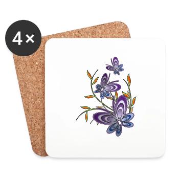 Butterflies2012 - Coasters (set of 4) - white - Front