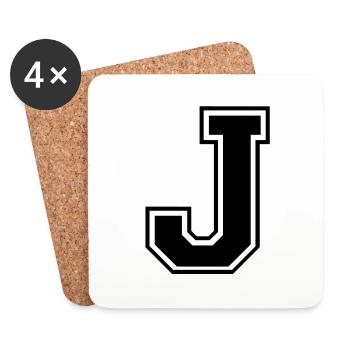 j - Coasters (set of 4) - white - Front