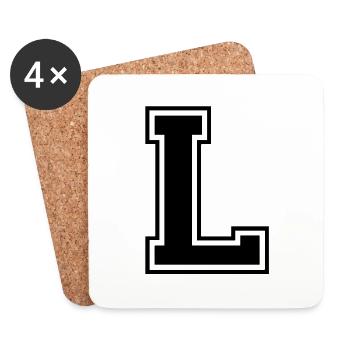 l - Untersetzer (4er-Set) - Weiß - Vorne