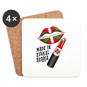 euskal herria design 71 - Coasters (set of 4) - white - Front