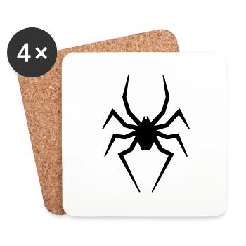 Spinne - Untersetzer (4er-Set) - Weiß - Vorne