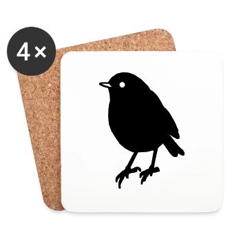 Vogel Bird Geschenk Geschenkidee - Untersetzer (4er-Set) - Weiß - Vorne