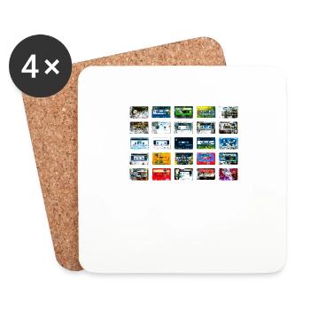 Dead Tapes - Coasters (set of 4) - white - Front
