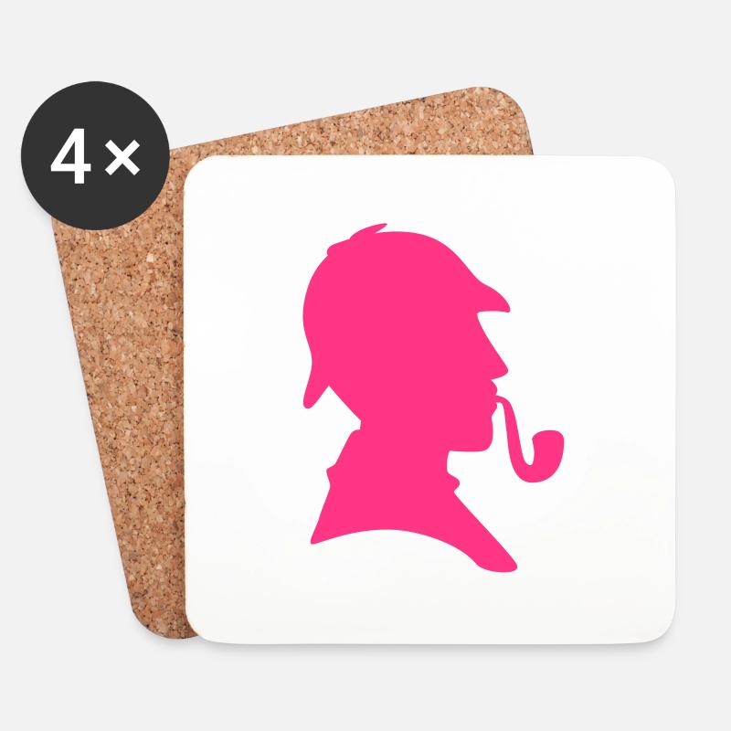 Sherlock - Untersetzer (4er-Set) - Weiß