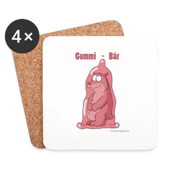 Gummibär - Untersetzer (4er-Set) - Weiß - Vorne