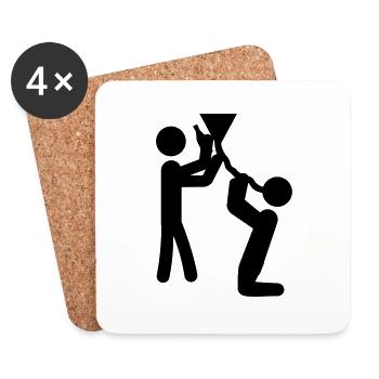 drinking_extreme_1 - Dessous de verre (lot de 4) - blanc - Devant
