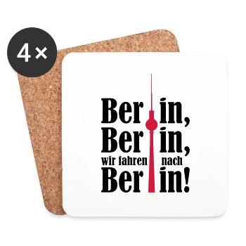 Berlin Berlin wir fahren nach Berlin 2c - Untersetzer (4er-Set) - Weiß - Vorne