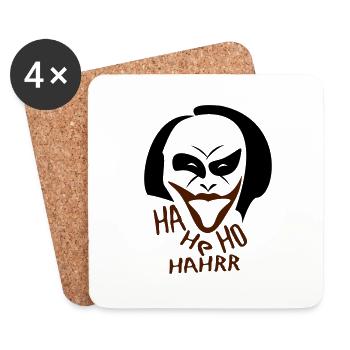 Joker - Lache - Untersetzer (4er-Set) - Weiß - Vorne