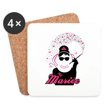 bride - EVJF - Team Bride - movie - Coasters (set of 4) - white - Front