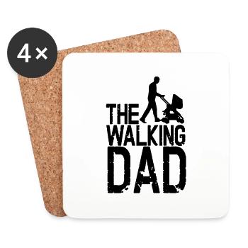 The Walking Dad - Untersetzer (4er-Set) - Weiß - Vorne