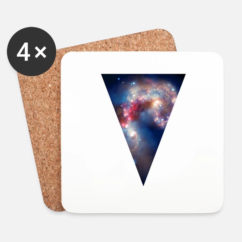 Galaxy - Space - Stars - Cosmic - Art - Universe T - Untersetzer (4er-Set) - Weiß