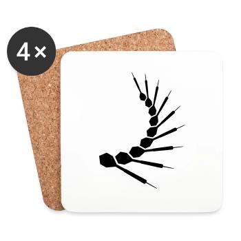 Dart Pattern - Coasters (set of 4) - white - Front