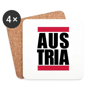 Austria Logo Design - Coasters (set of 4) - white - Front