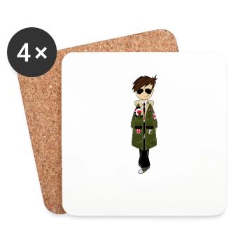 Cool Mod Boy - Coasters (set of 4) - white - Front