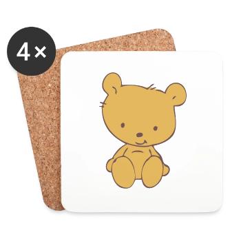 Toy Teddy Bear - Coasters (set of 4) - white - Front