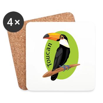 Toucan - Coasters (set of 4) - white - Front