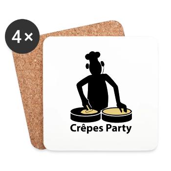 crepes party - Dessous de verre (lot de 4) - blanc - Devant
