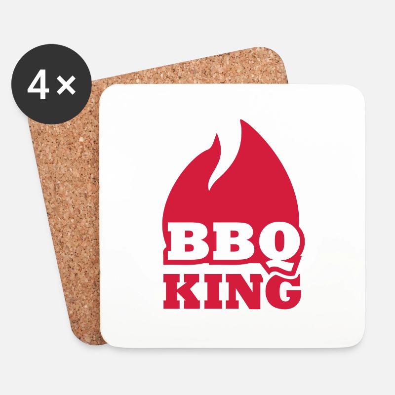 Grillen - Untersetzer (4er-Set) - Weiß