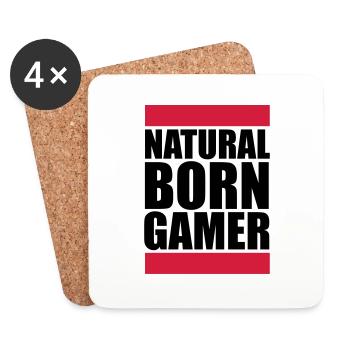 Natural Born Logo Gamer - Dessous de verre (lot de 4) - blanc - Devant
