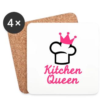 Kitchen Queen - Coasters (set of 4) - white - Front