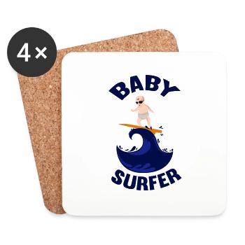 Une chemise de surfeuse cool à porter. - Dessous de verre (lot de 4) - blanc - Devant