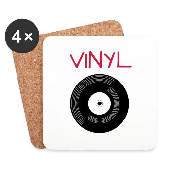 Vinyl - Untersetzer (4er-Set) - Weiß - Vorne