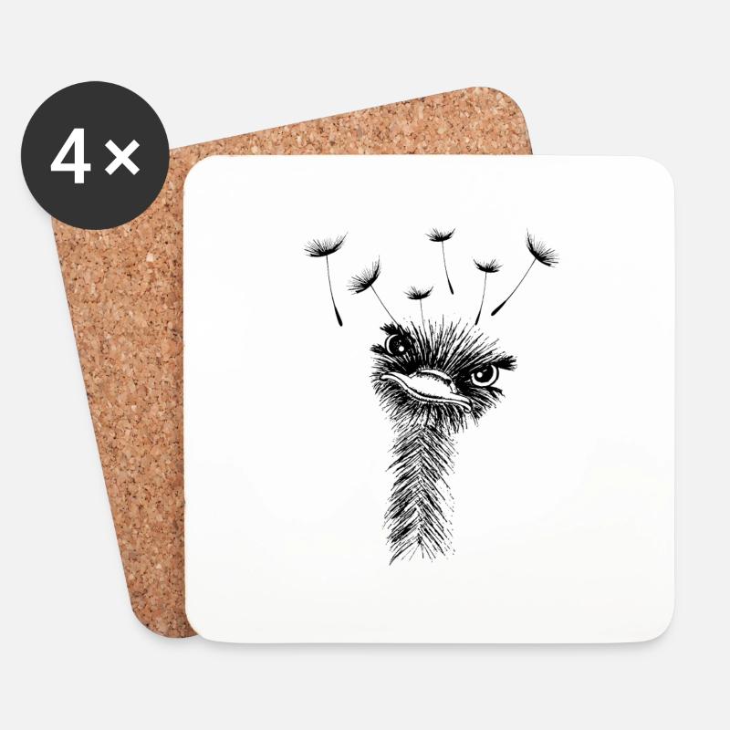 Süßer Strauß - Untersetzer (4er-Set) - Weiß