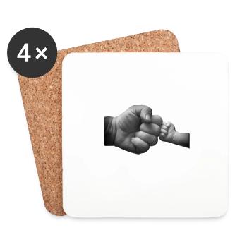 PAPA AND GRANDSON - Coasters (set of 4) - white - Front