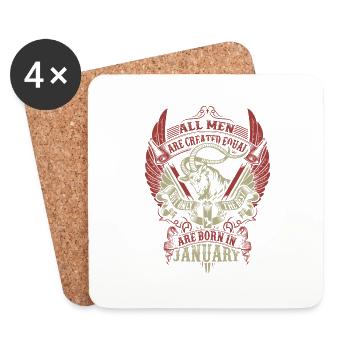 All Men Are Created Equal But Only The Best Are B - Coasters (set of 4) - white - Front