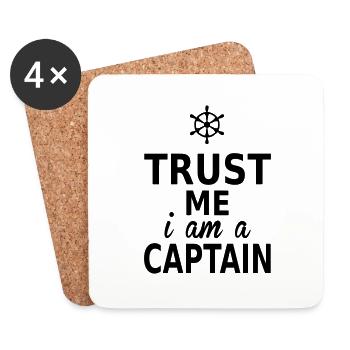 trust me i am a captain - Untersetzer (4er-Set) - Weiß - Vorne