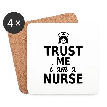 trust me i am a nurse - Untersetzer (4er-Set) - Weiß - Vorne